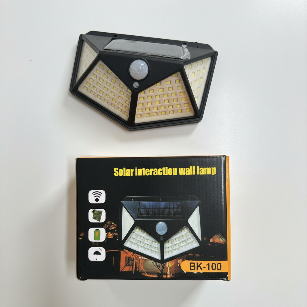 Solar Motion Sensor Wall Light with 3 Modes, 270° Wide Angle, Outdoor LED