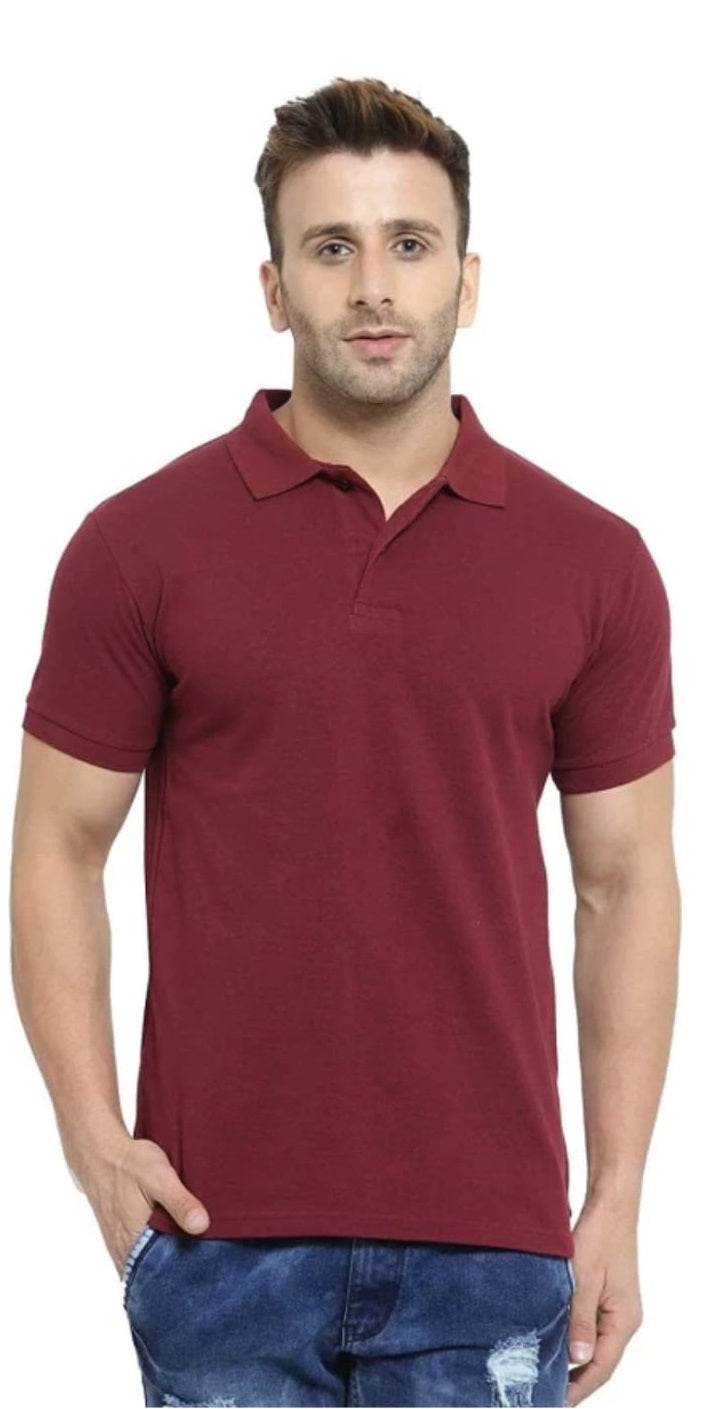 Trendy Fashionable Poloneck Half Sleeve Designer T-Shirt_For Men