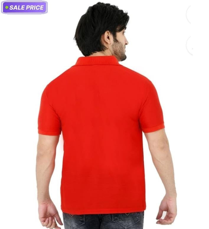 Classic Partywear Poloneck Half Sleeve Designer T-Shirt_For Men