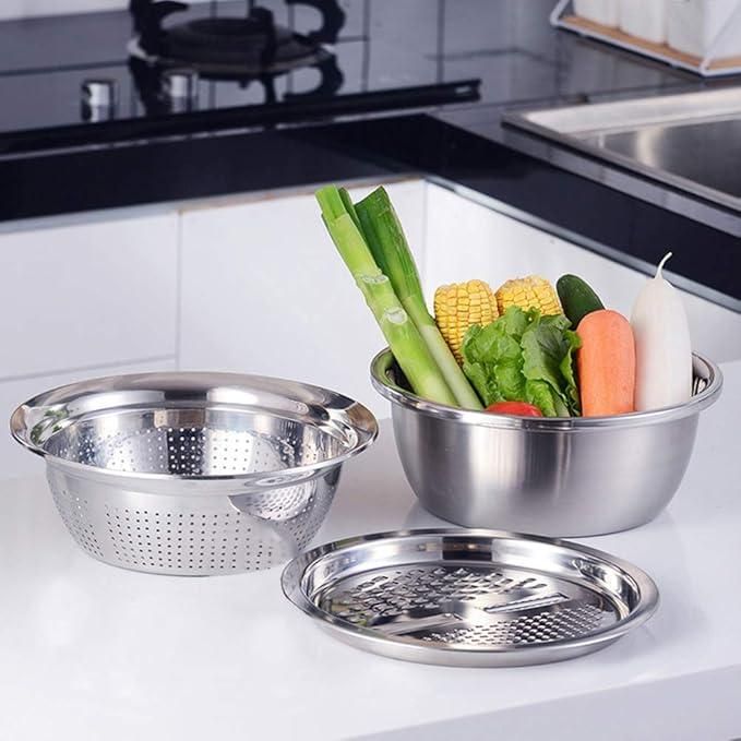 Stainless Steel Kitchen Drain Basket Set 3 in 1