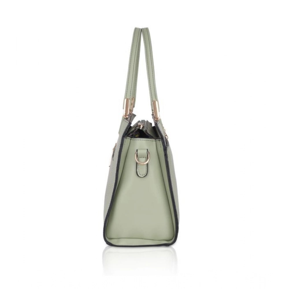 Generic Women's Faux Leather Textured Adjustable Long Belt Handbag (Green)