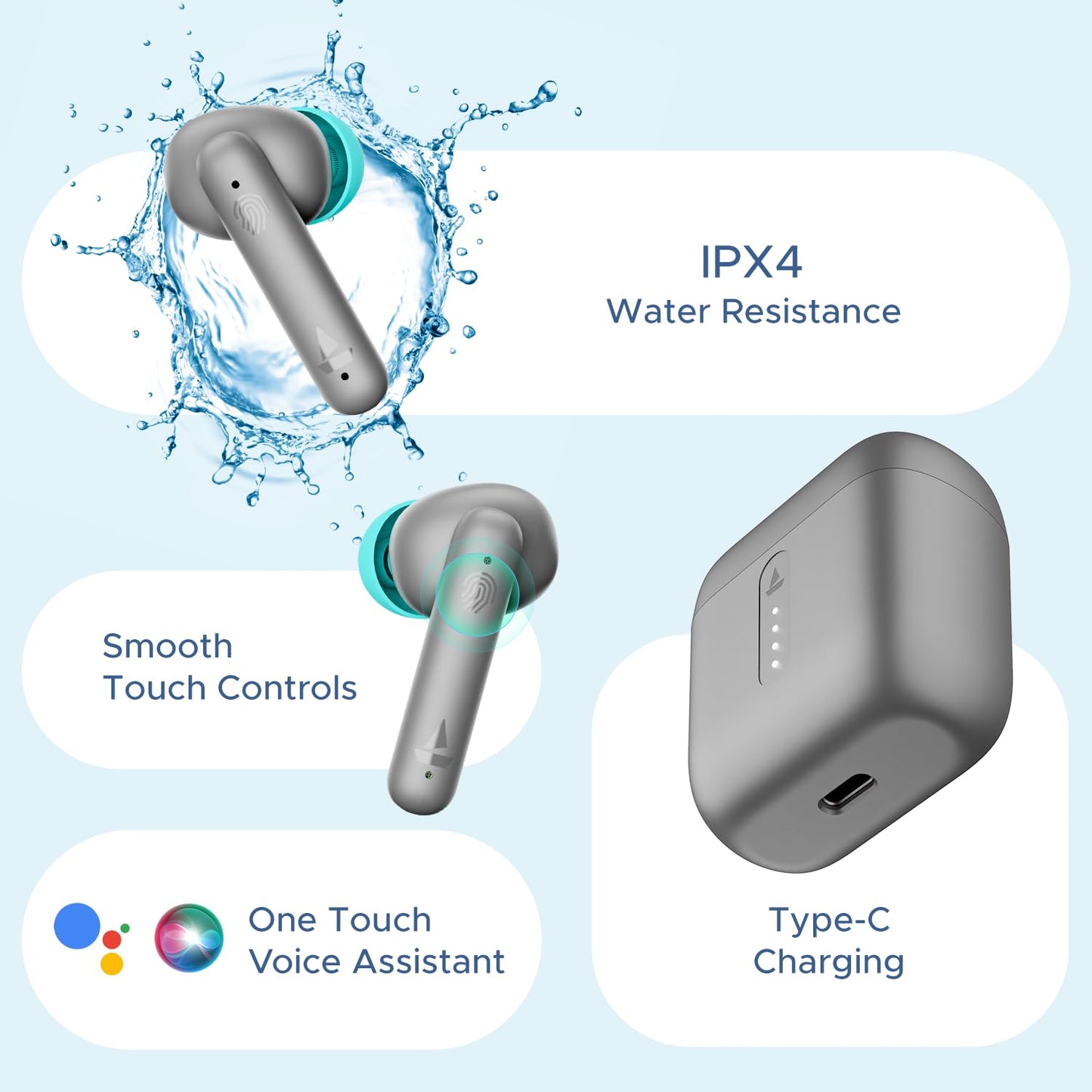 boAt Airdopes 141 Bluetooth TWS Earbuds with 42H Playtime
