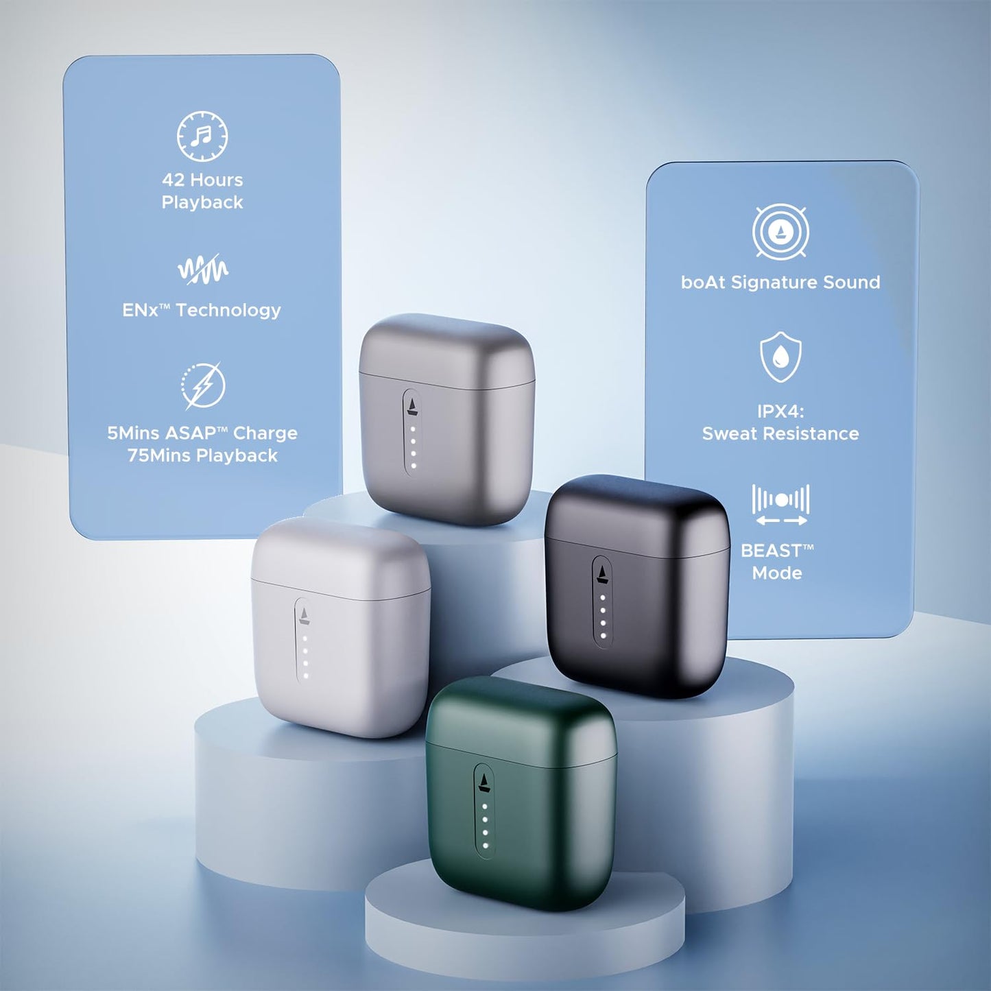 boAt Airdopes 141 Bluetooth TWS Earbuds with 42H Playtime