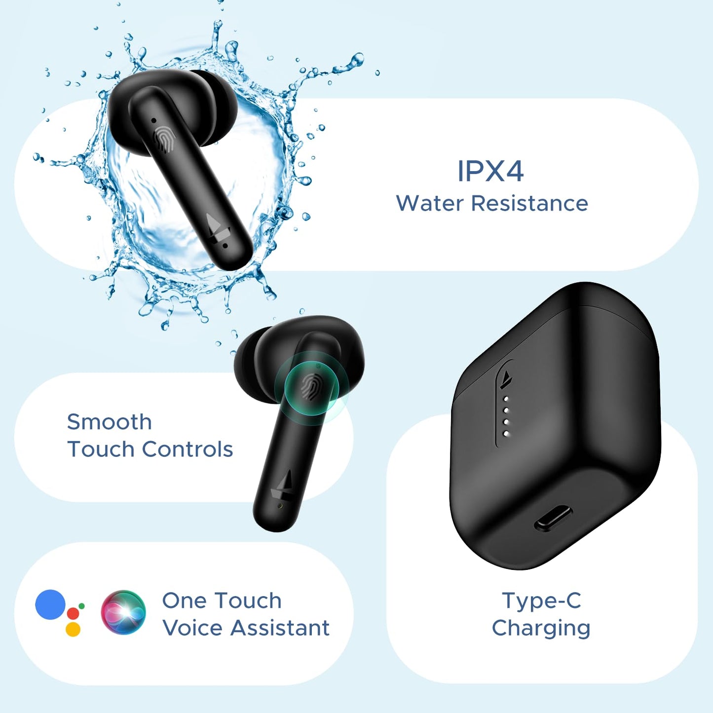 boAt Airdopes 141 Bluetooth TWS Earbuds with 42H Playtime