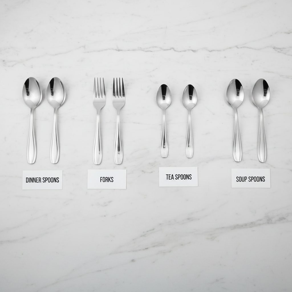 Cutlery Set - 24 Pcs Cutlery Set with Stand