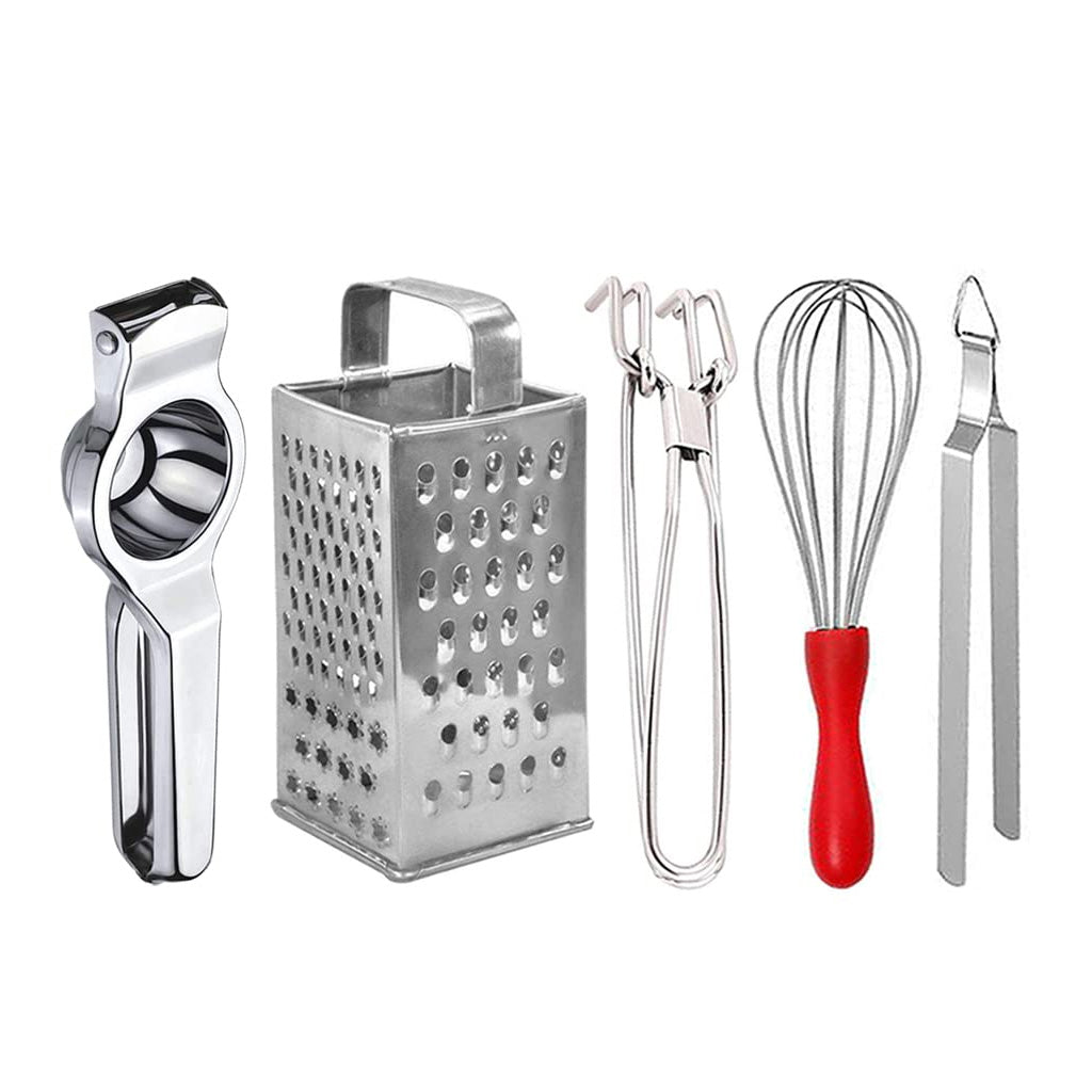 Stainless Steel Lemon Squeezer Hand Juicer & 8 in 1 Grater/Slicer & other Kitchen Tool Set