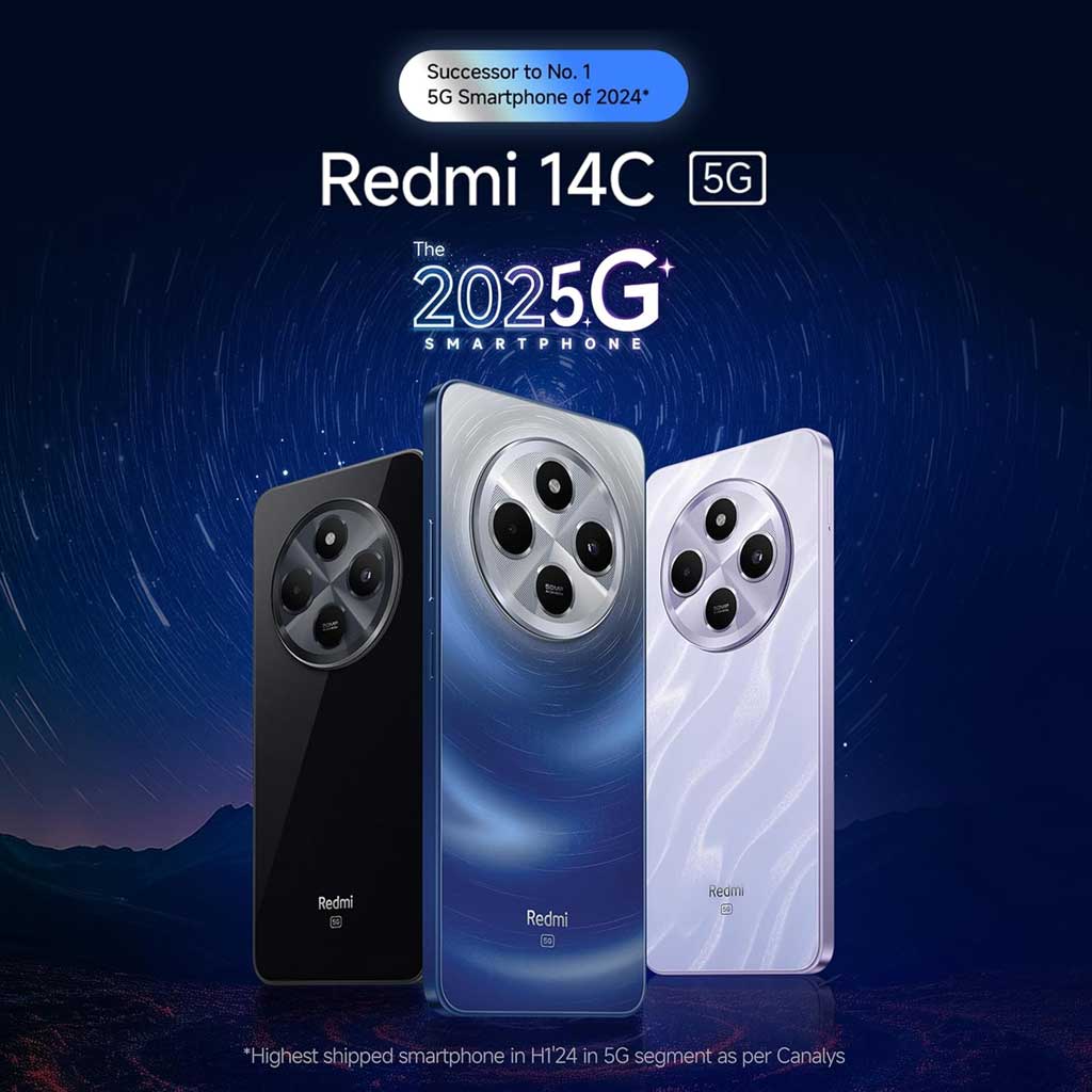 Redmi 14C 5G (4GB RAM, 64GB Storage, Starlight Blue)
