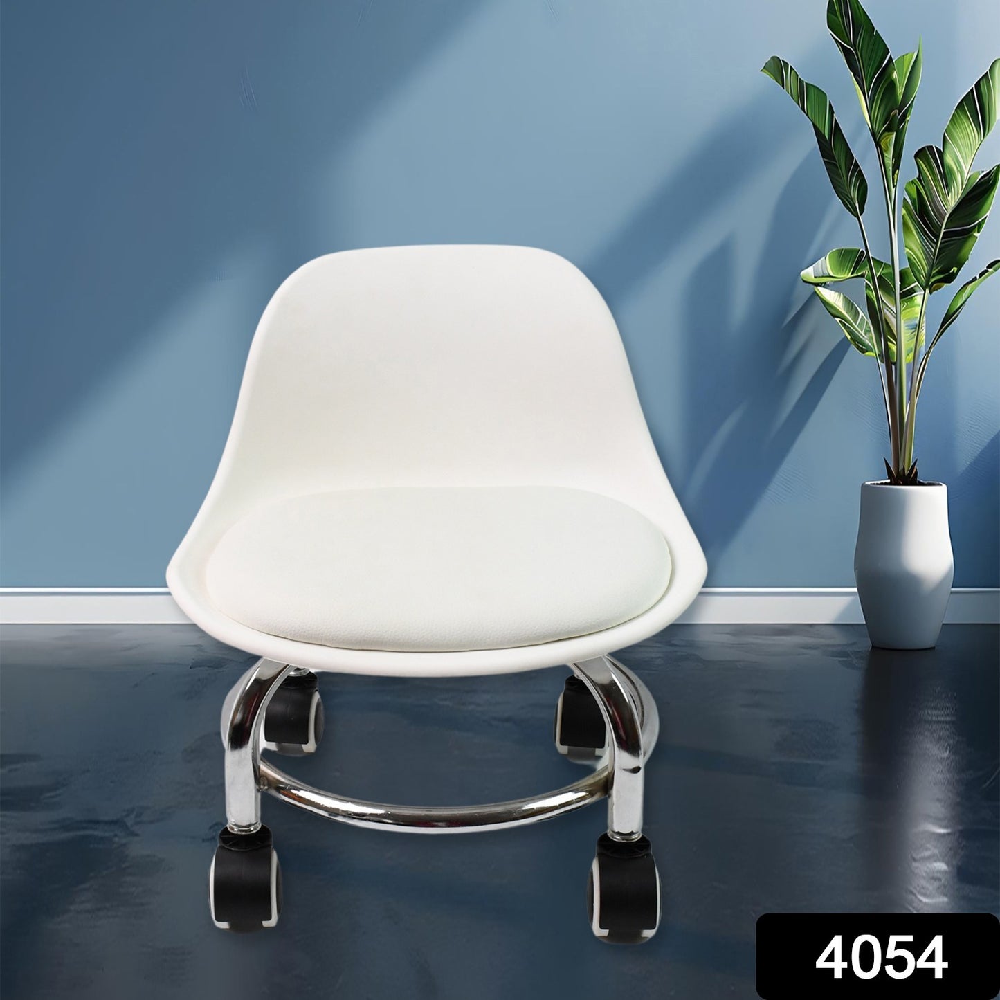 4054 Low Round Rolling Stool With Wheels Pedicure Stool For Fitness Office Garage Home Garden Furniture Benches Stools Multi-color (1 Pc)
