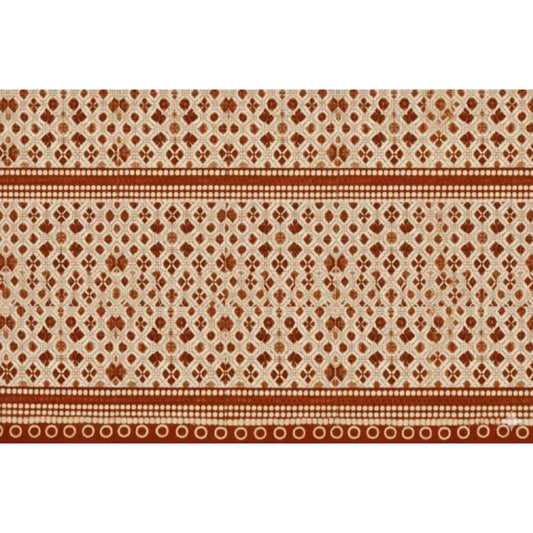 Generic Fleece Geometric Double Polar Warm Bedsheet with 2 Pillow Cover (Orange)