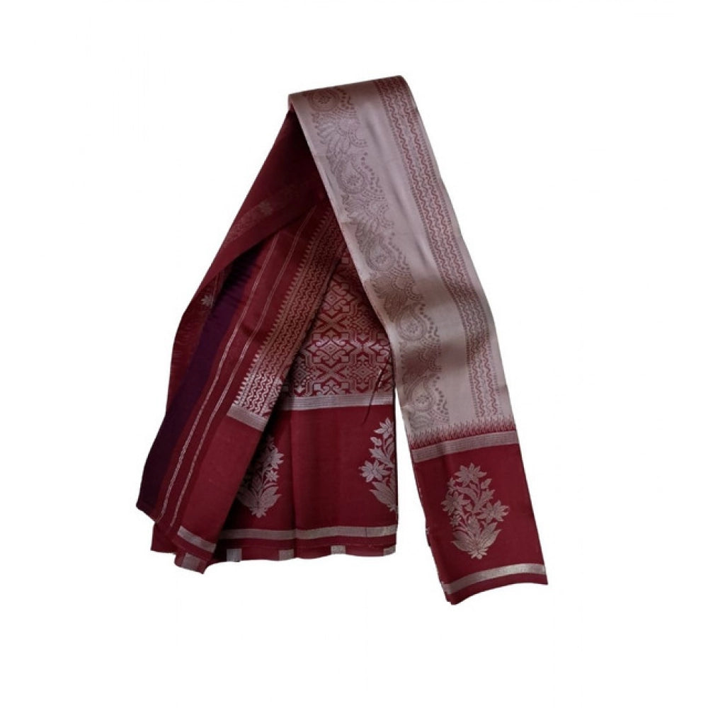 Generic Women's Soft Silk Wooven Saree With Unstitched Blouse 5.5Mtr (Multicolor)