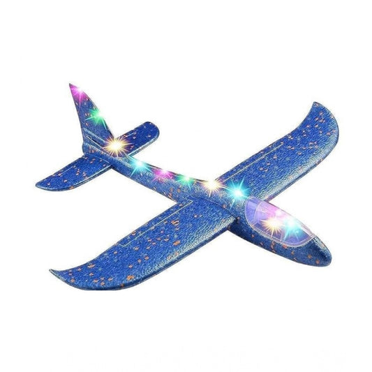 Generic EPP Foam Galaxy Hand Throw Flying LED Glider Airplane (Blue-Multicolor)