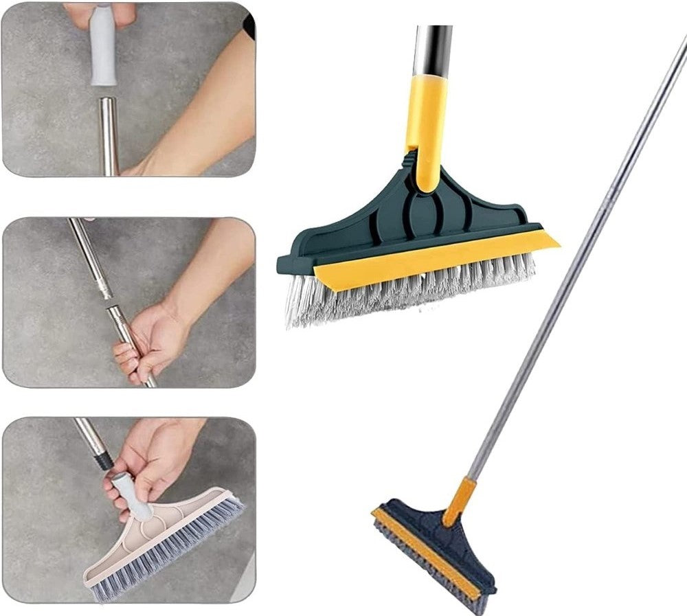 Generic 2 in 1 Scrape Floor Scrubbing Brush (Multicolor)