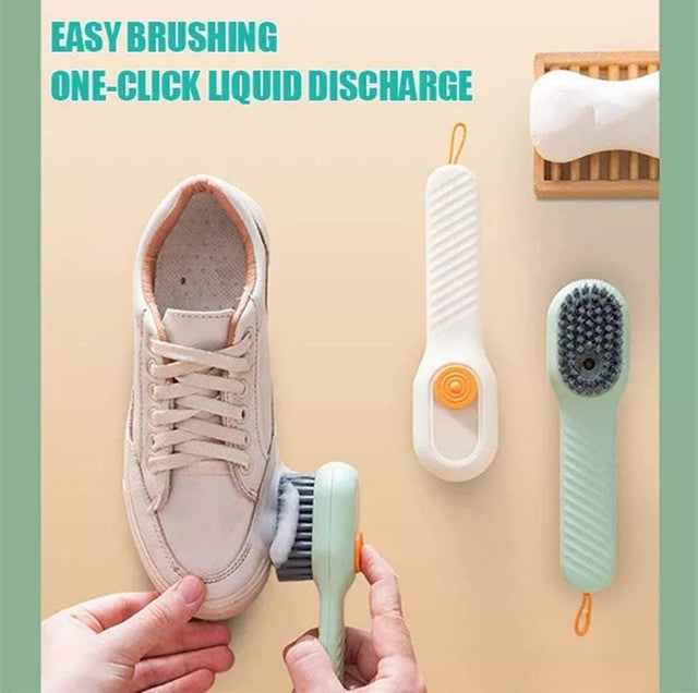Generic Pack of 2 Soap Dispensing Cleaning Brush (Multicolor)