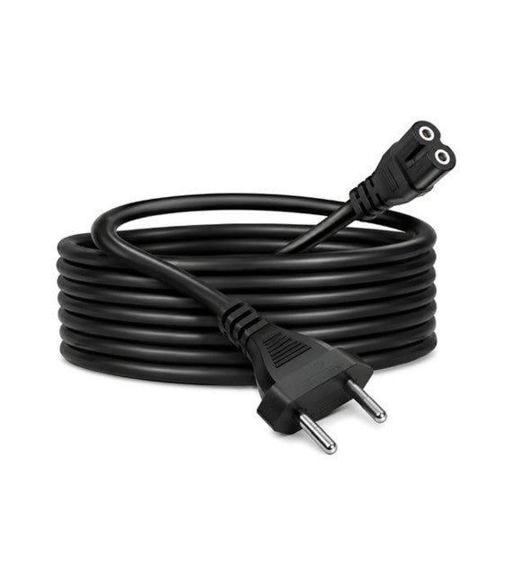 Universal AC Power Cord Wire 2Pin-Compatible with LED TV, Printer, Laptop, PC, Camera