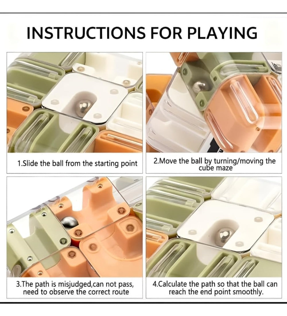 Generic Plastic Ball Rolling Cube (Multicolor)