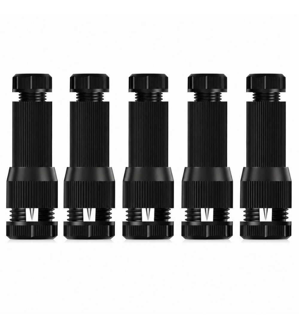 Generic Metal-Plastic Low Voltage Wire Connector 5 Pieces Set (Black)