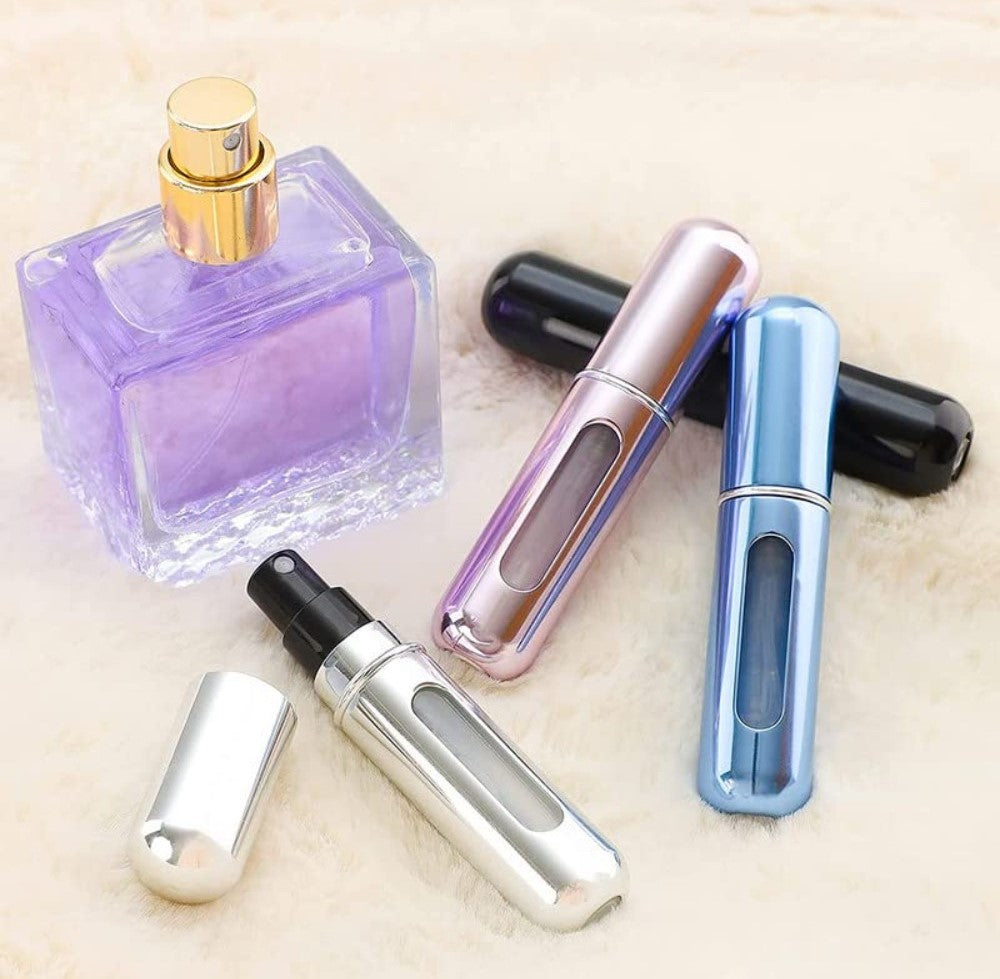 Generic Pack of 2 Aluminium Perfume Spray Bottle(Multicolor)