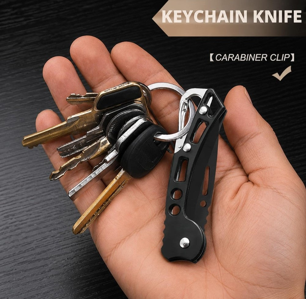 Generic Stainless Steel Keychain Pocket Knife (Black)