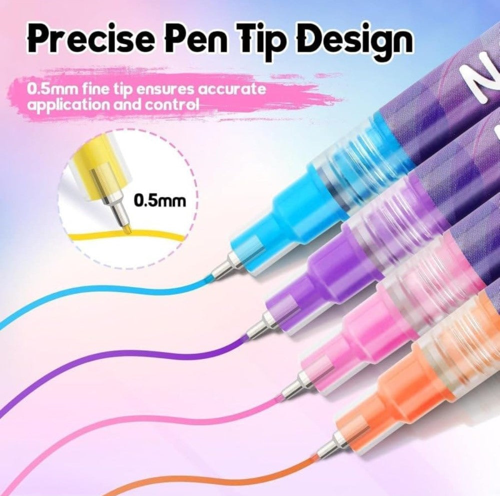 Generic Plastic Nail Art Maker Pen (Multicolor)