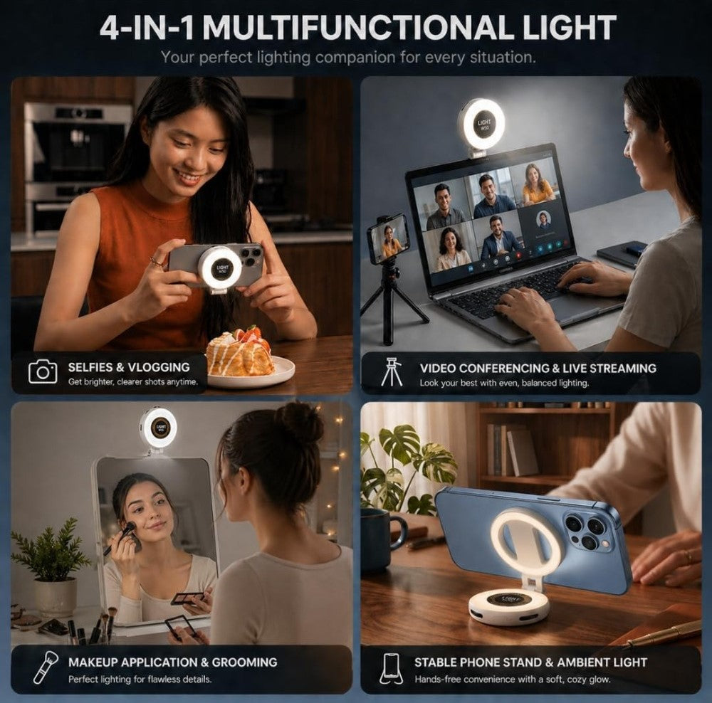 Generic Plastic W50 Magnetic Selfie Light (White)