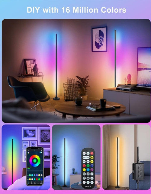 Generic Aluminium� Smart RGB LED Corner Lamp With App (Multicolor)