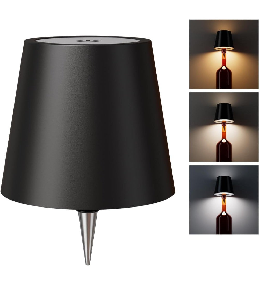 Wireless Wine Bottle Lamp (Black)