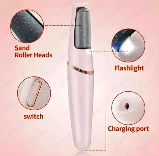 Plastic- Rubber Pedi Roller (Pink)
