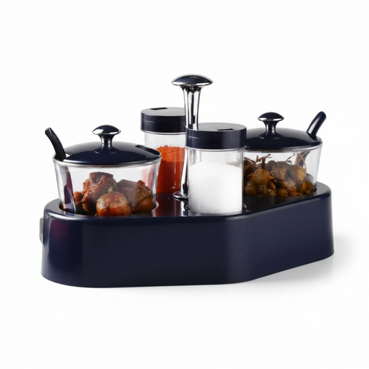 Ganesh Rendy Condiment Set For Kitchen Transparent Jar Spice Set (Plastic)