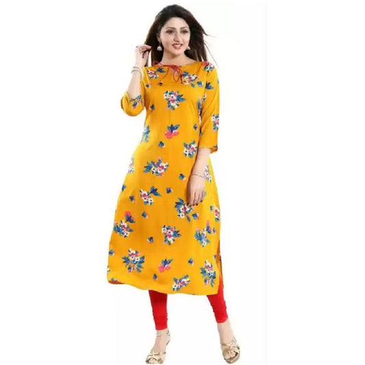 Colorful Styles American Crepe Printed Women Straight Kurti Combo(3 Pieces)