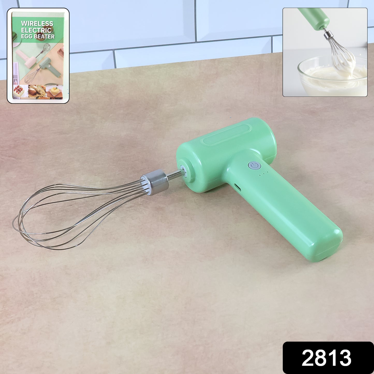 Cordless Electric Whisk Egg Beater - (1 Pc)