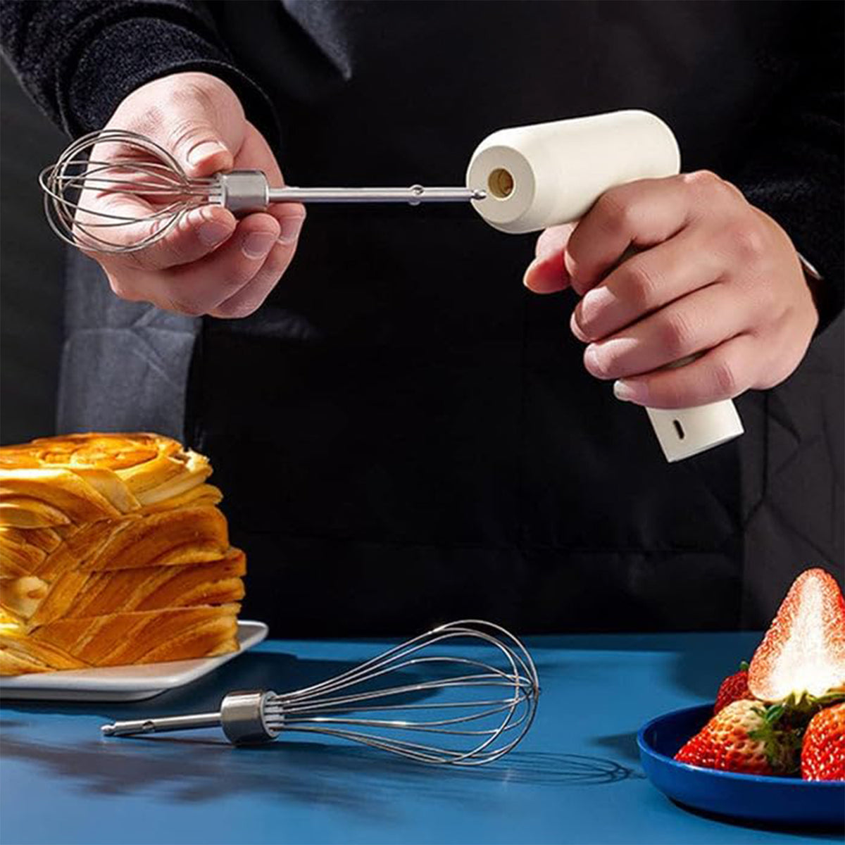 Cordless Electric Whisk Egg Beater - (1 Pc)
