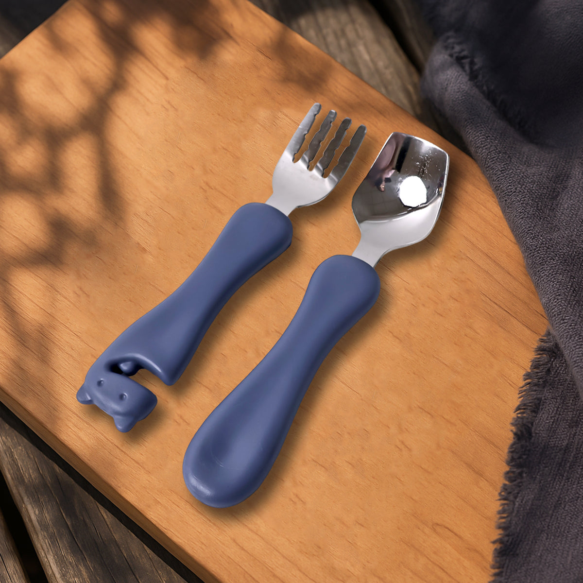 Supermom Foodie Stainless Steel Spoon Fork (2 Pc Set)