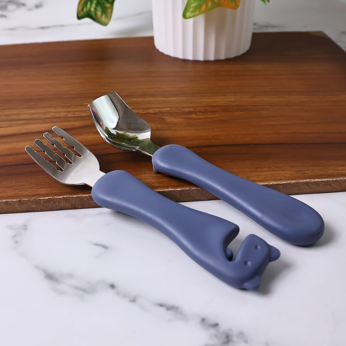 Supermom Foodie Stainless Steel Spoon Fork (2 Pc Set)