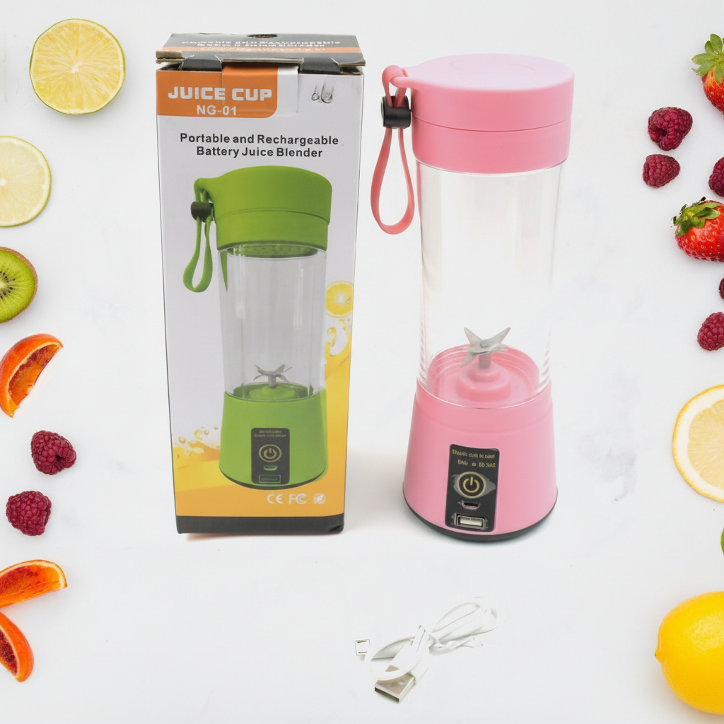 Portable Usb Electric Juicer - 6 Blades (Protein Shaker)