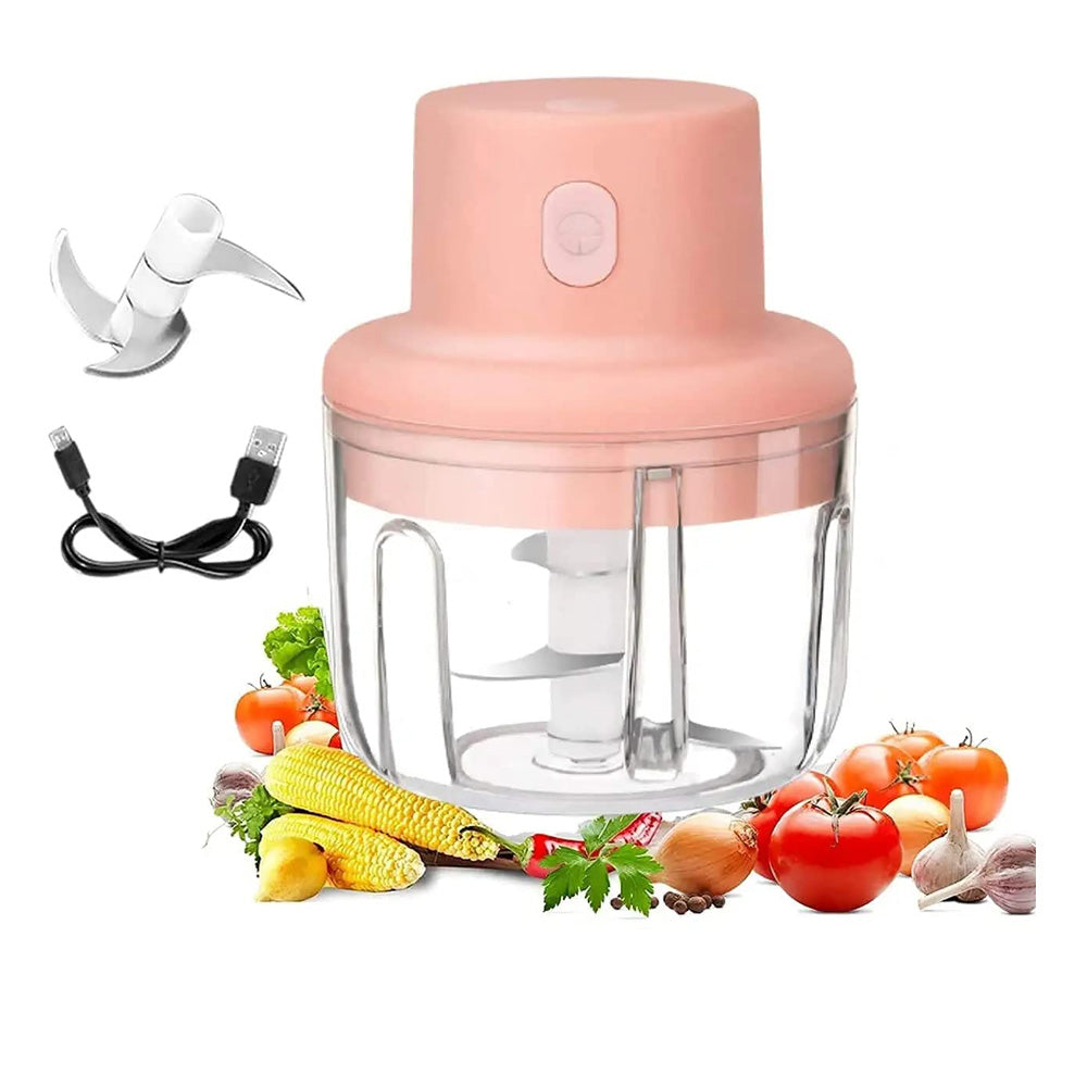 Pudhoms Electric Mini Garlic Chopper Small Wireless Food Processor Portable  Mini Garlic Choppers Blender Mincer Waterproof USB Charging For Ginger