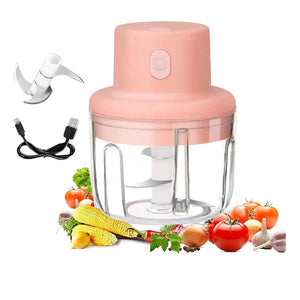 Electric Mini Garlic Chopper, Blender Mincer, Portable Cordless with USB Charging
