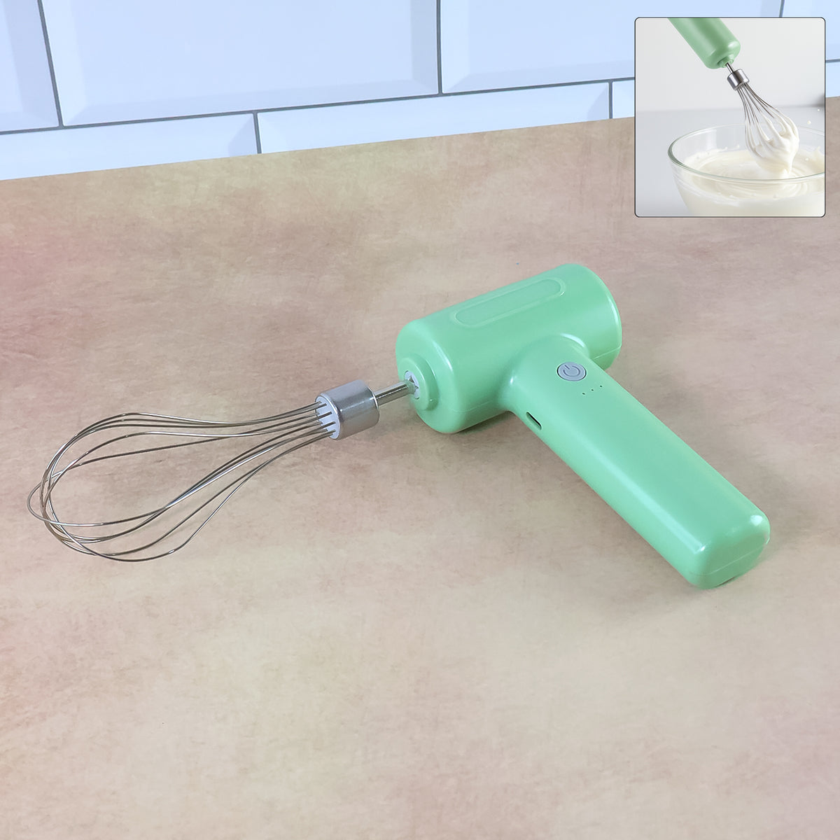 Cordless Electric Whisk Egg Beater - (1 Pc)