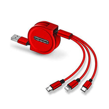 Load image into Gallery viewer, Multi Retractable 3 in 1 Charging Cable for Android, iOS and Type-C devices