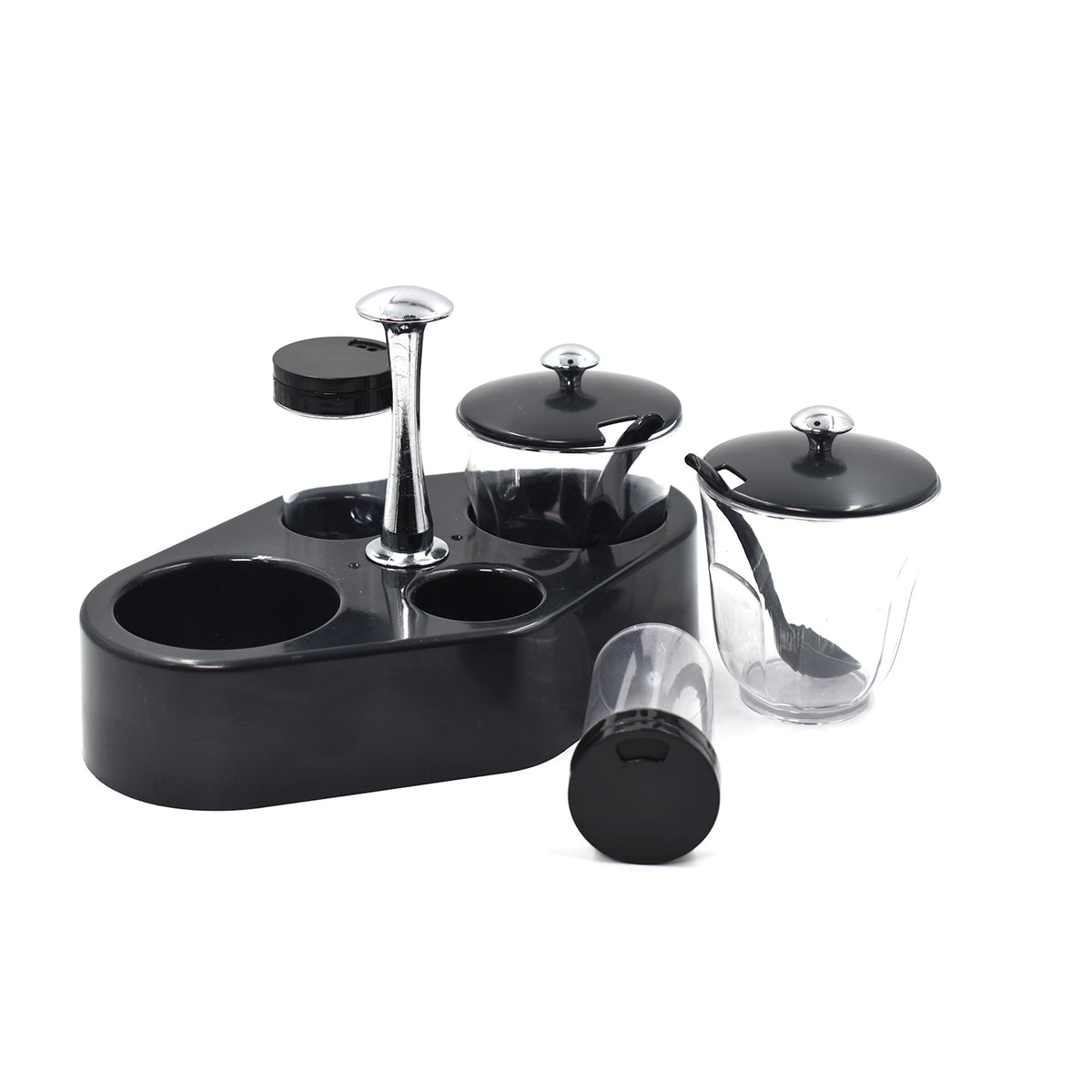 8122 Ganesh Rendy Condiment Set For Kitchen Transparent Jar For Easy To Access Spice 1 Piece Spice Set (Plastic)