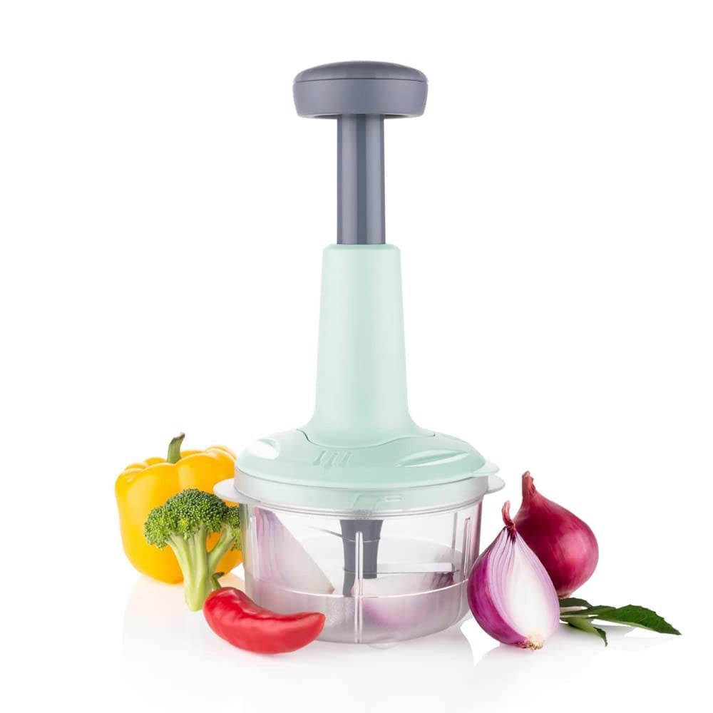 Hand Press Vegetable Chopper Mixer Cutter Mini Processor