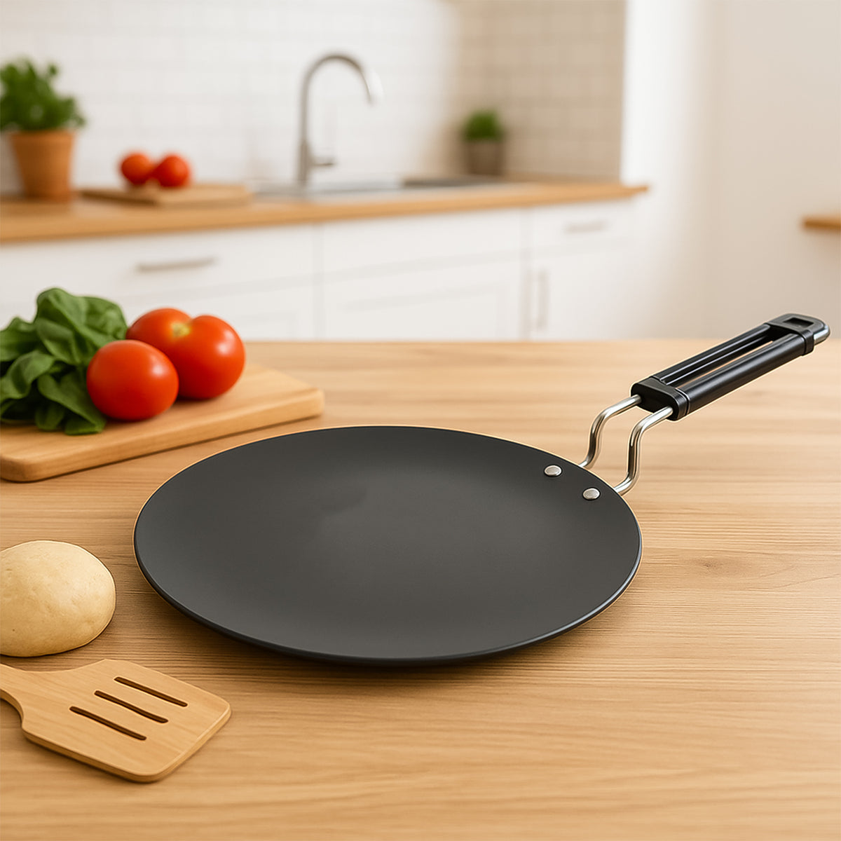 Compact Non-stick Flat Roti Tawa (9 Inch 1 Pc)