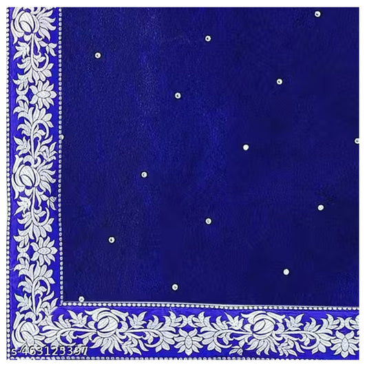 Gorgeous Embroidered Velvet Saree