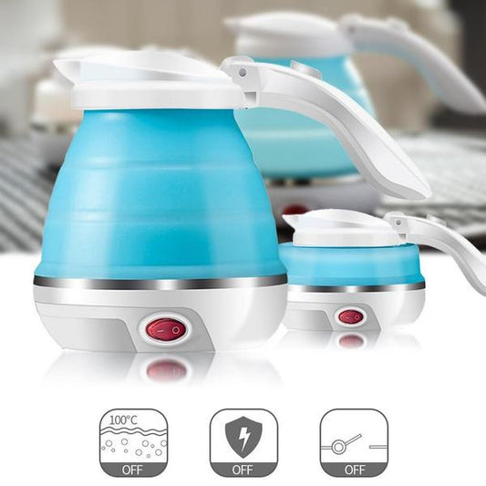 2137 Silicone Foldable Collapsible Electric Water Kettle Camping Boiler