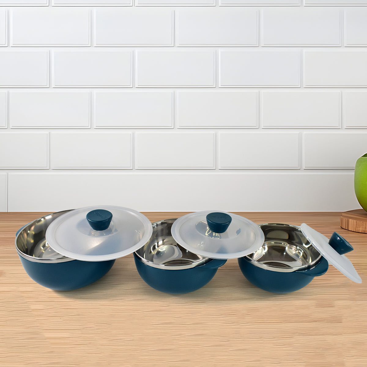 Apex Microwave-safe Serving Bowl 3 Pcs Set (700ml 1000ml 1400ml)