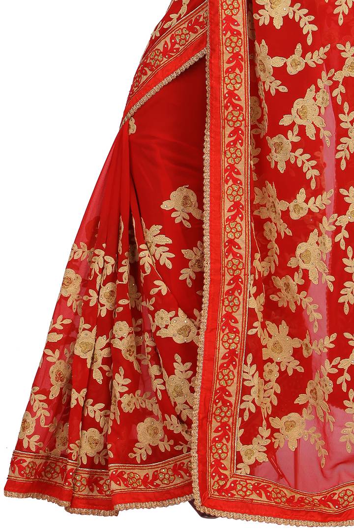 Red Wedding Wear Women's Saree