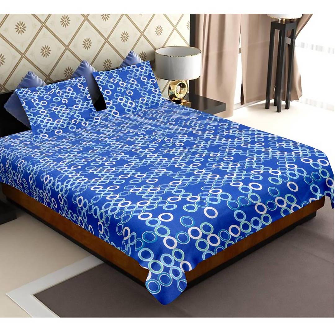 Radium Print Glow In The Dark 144 TC Cotton Bedsheet For Double Bed