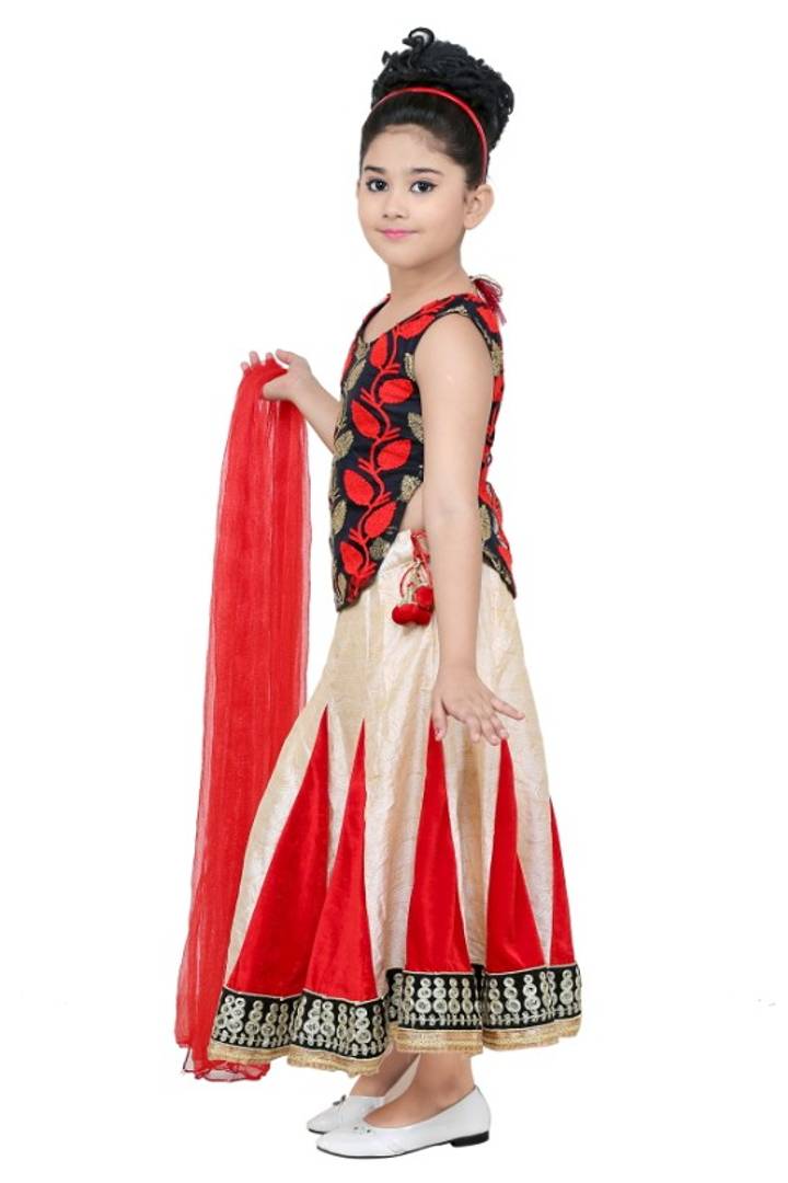 Girls Lehenga Choli Party Wear and Dupatta Set (Multicolor, Pack of 1)