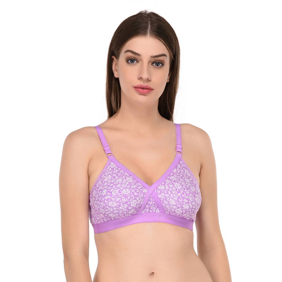 Purple Cotton T-Shirt Bra