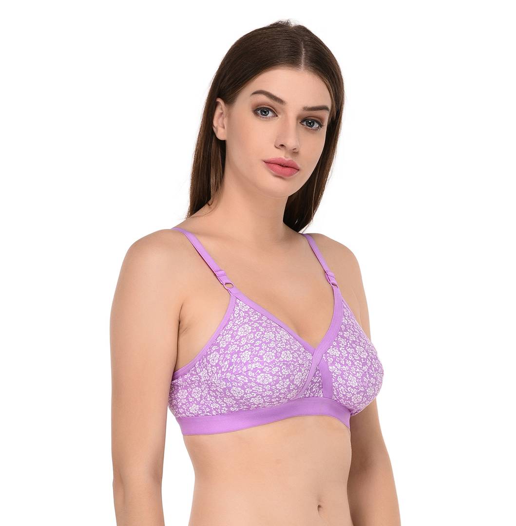 Purple Cotton T-Shirt Bra