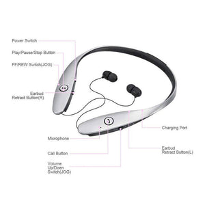 White Bluetooth wireless headphone